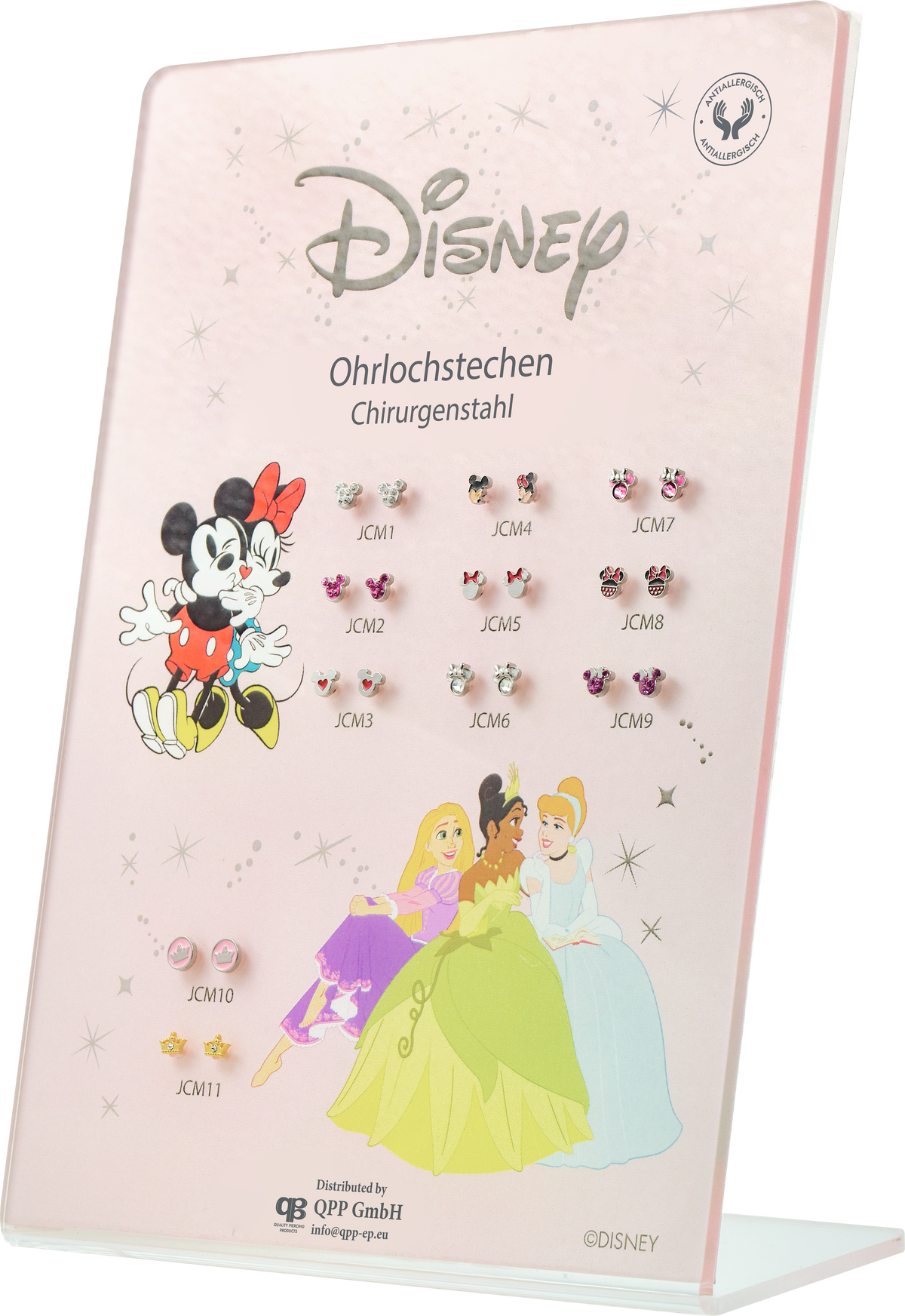 QPP Disney Display Board, inkl. Musterohrringe, Deutsch, Artikel-Nr. DDB-11-DE