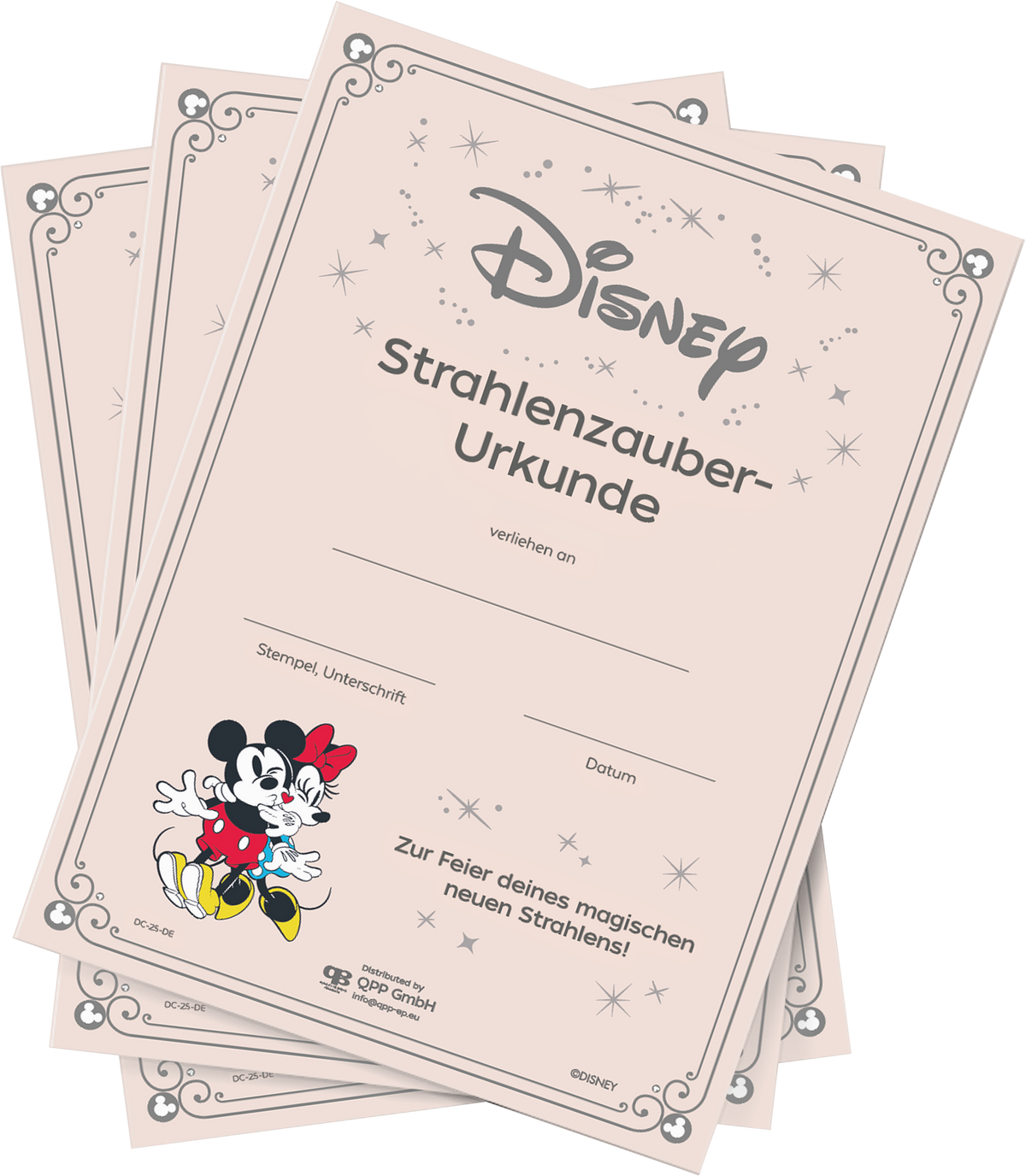 QPP Disney Urkunde, Format A5, 1 Set à 25 Stück, Deutsch, Artikel-Nr. DC-25-DE
