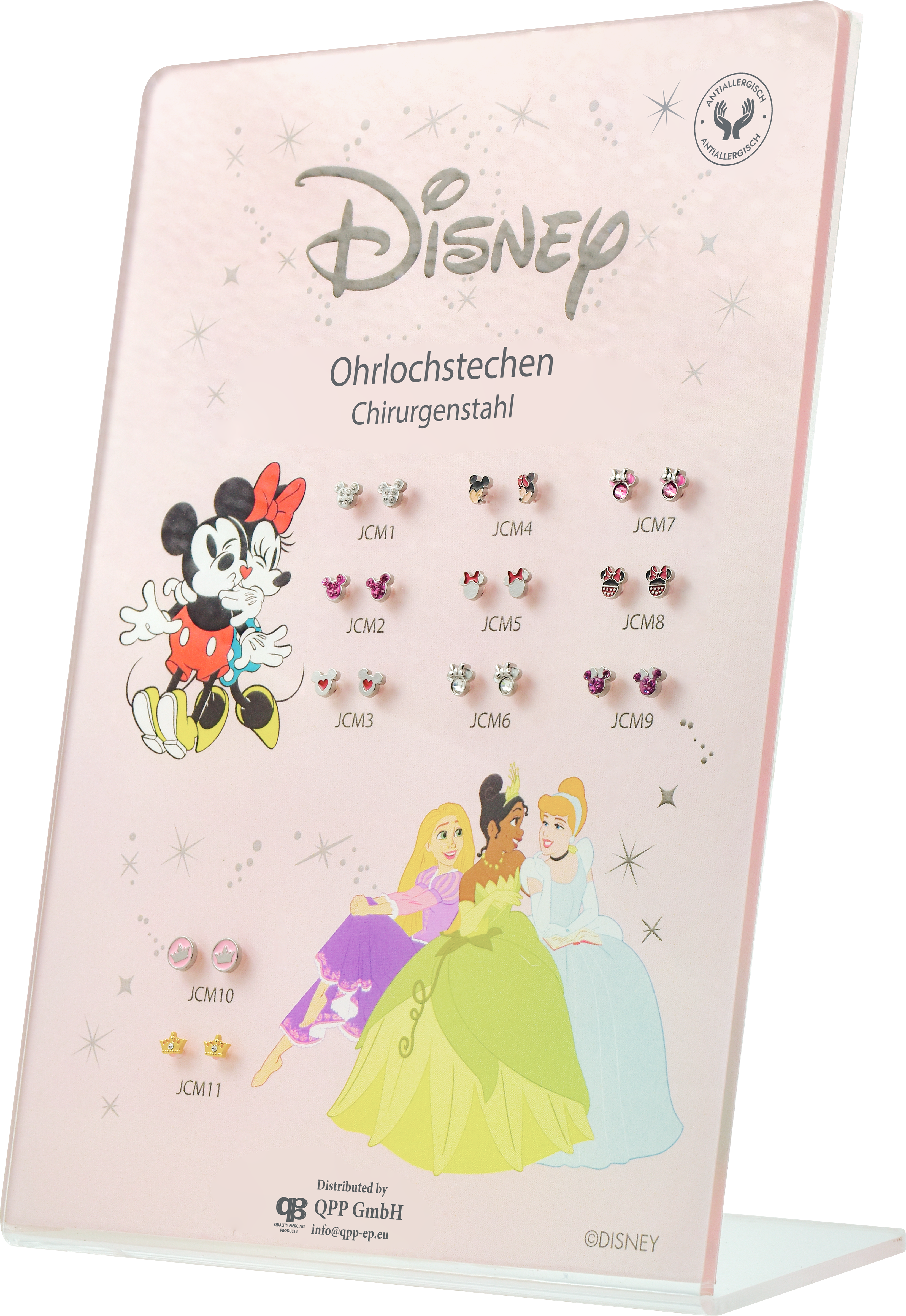 QPP CLICK Disney Ohrlochstech-Starterset, Deutsch, Artikelnummer DSK-33-EU-DE