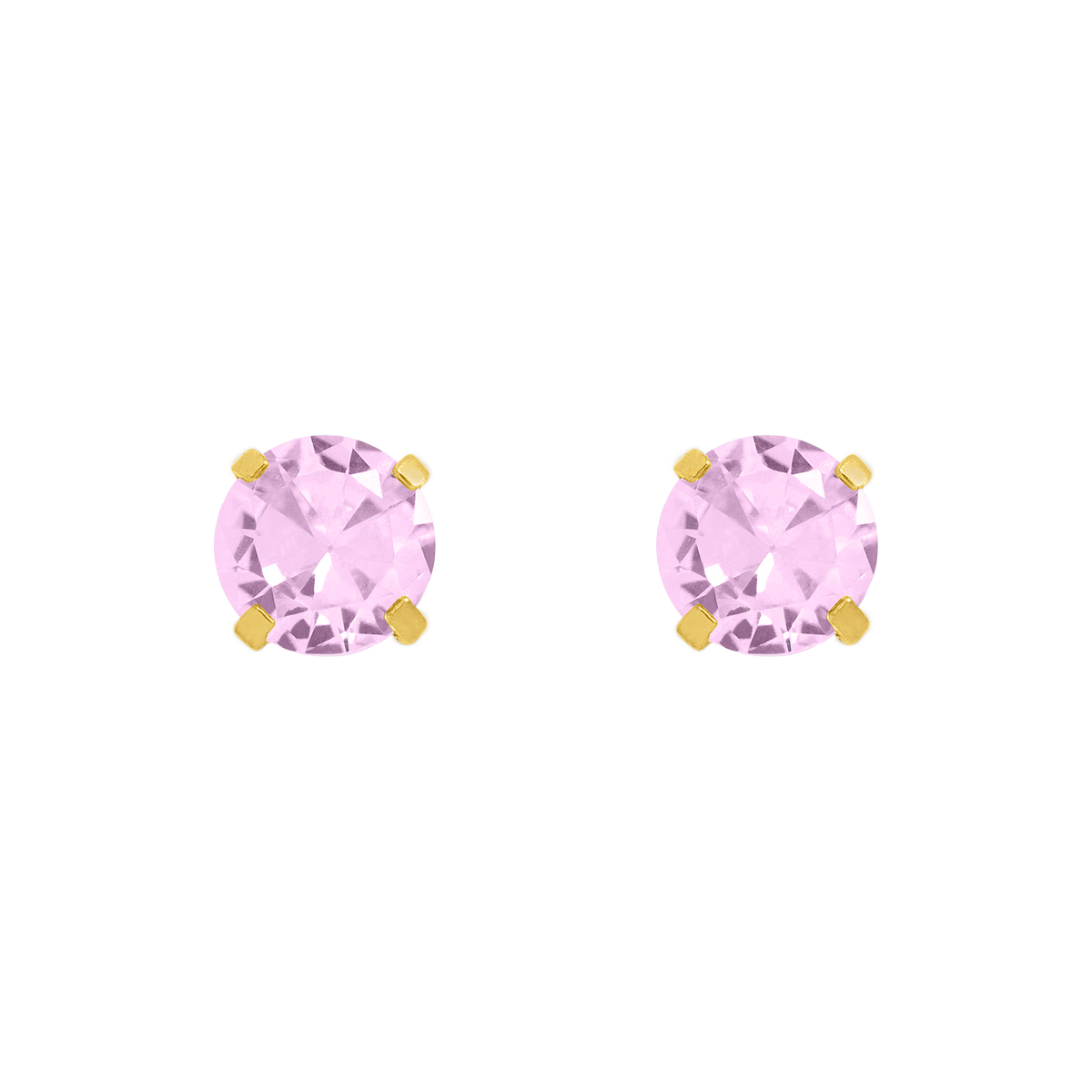 QPP Click 3mm runder Rosé-Zirkonia, vergoldet, Artikel-Nr. CLK-RCZ310Y / Kurz-Nr. A74