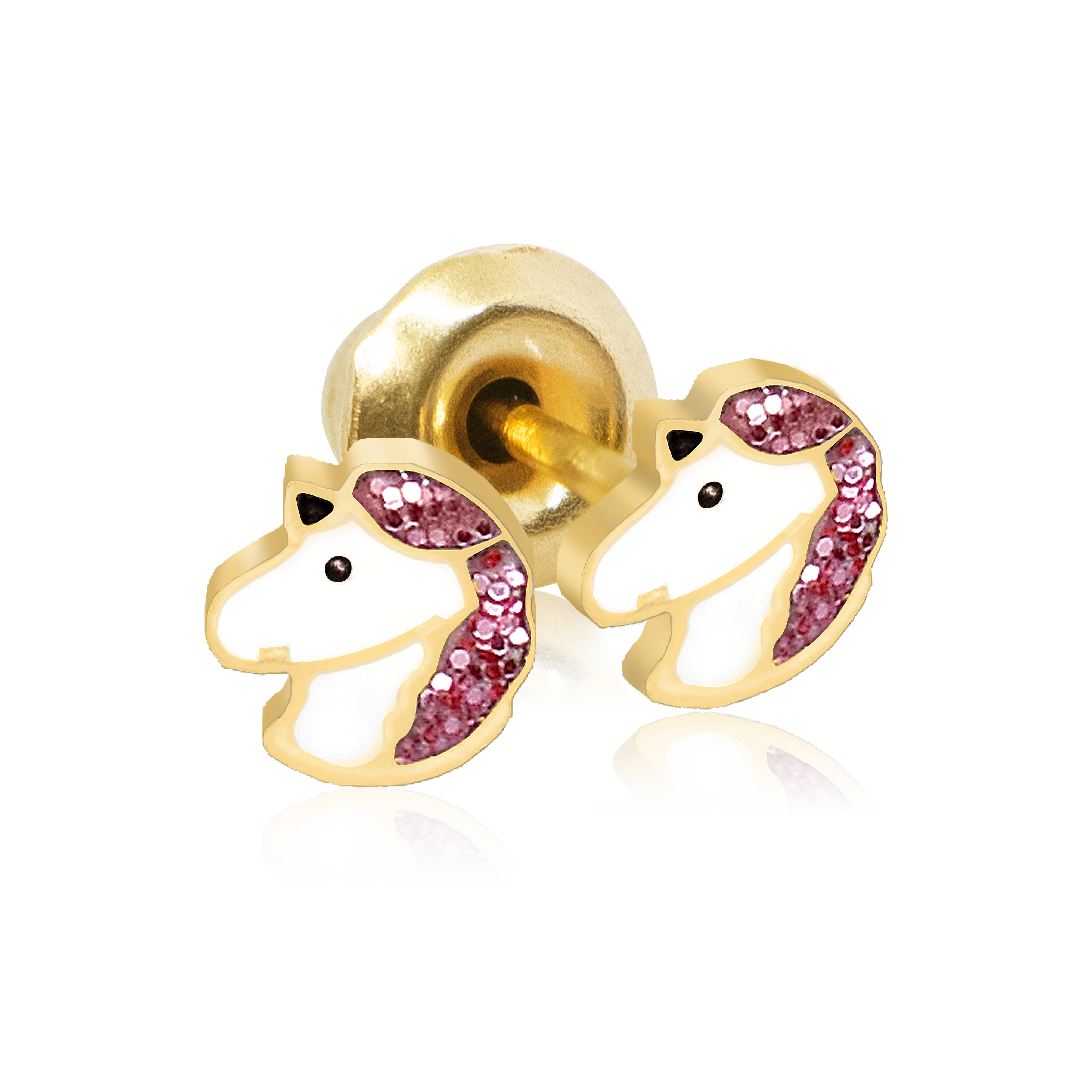 QPP Click Einhorn Emaille Rosé, Vergoldet, Artikel-Nr. CLK-UN01Y / Kurz-Nr. A126